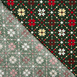 Popelín Navidad Star Geo Verde - Ribes y Casals