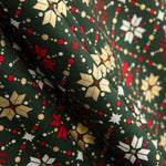 Popelín Navidad Star Geo Verde - Ribes y Casals