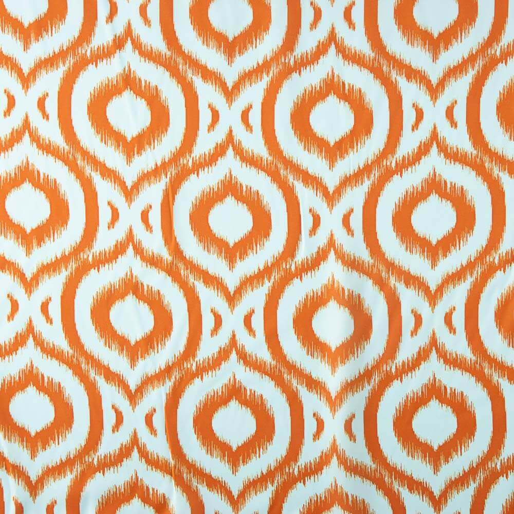 Satén Estampado Checker Geo Naranja - Ribes y Casals