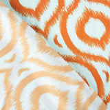 Satén Estampado Checker Geo Naranja - Ribes y Casals