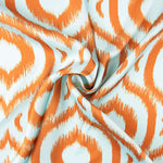 Satén Estampado Checker Geo Naranja - Ribes y Casals