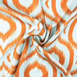 Satén Estampado Checker Geo Naranja - Ribes y Casals