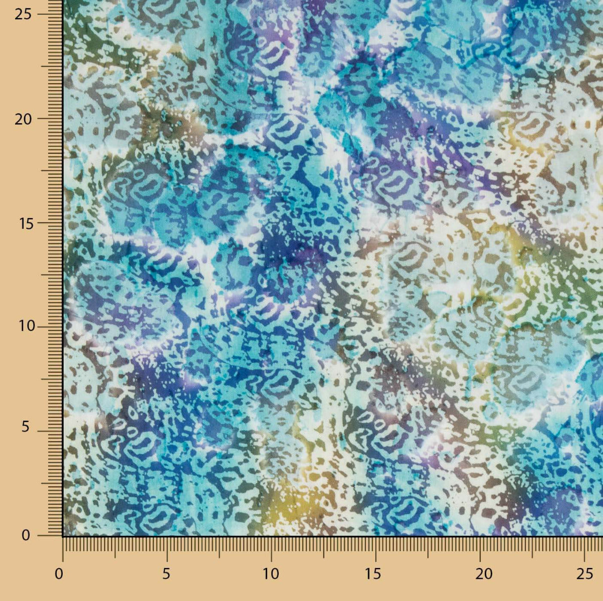 Popelín Batik Bangui Turquesa - Ribes y Casals