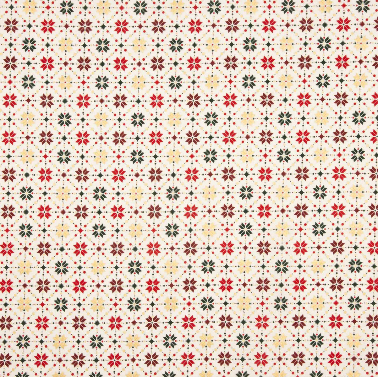 Popelín Navidad Star Geo Crudo - Ribes y Casals