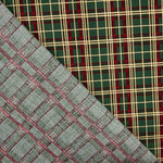 Retal Popelín Algodón Cuadros Noel Verde 50x140 cm - Ribes y Casals