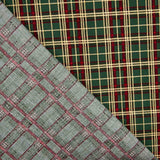 Retal Popelín Algodón Cuadros Noel Verde 50x140 cm - Ribes y Casals