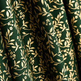 Popelín Navidad Hojas Verde - Ribes y Casals