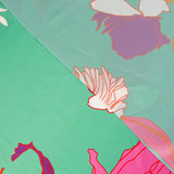 Satén Estampado Floral Deco Verde - Ribes y Casals