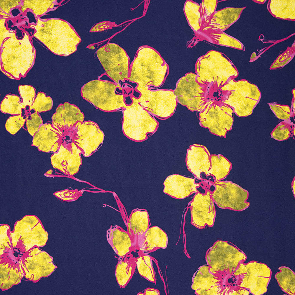 Satén Estampado Candy Morado - Ribes y Casals