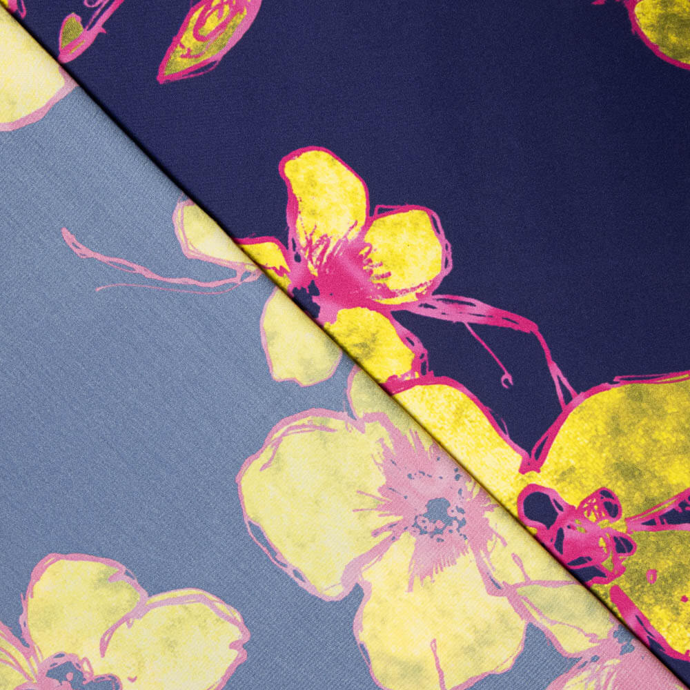 Satén Estampado Candy Morado - Ribes y Casals