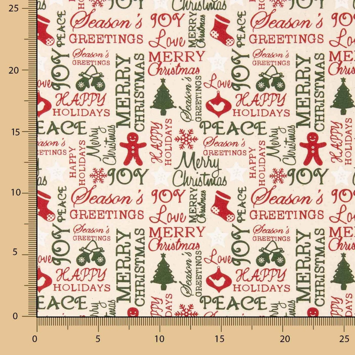 Popelín Navidad Hou Crudo - Ribes y Casals