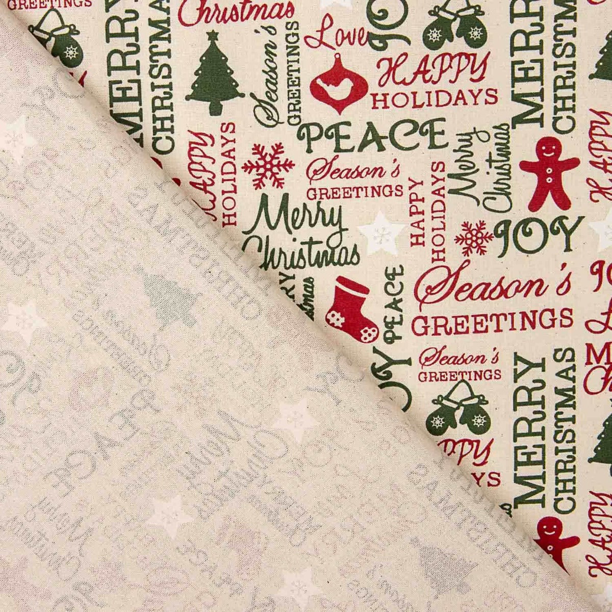 Popelín Navidad Hou Crudo - Ribes y Casals