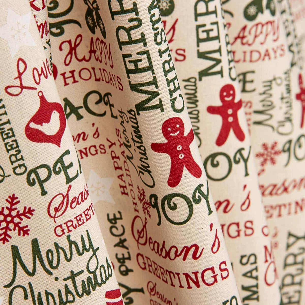 Retal Popelín Navidad Hou Crudo 200x140 cm - Ribes y Casals