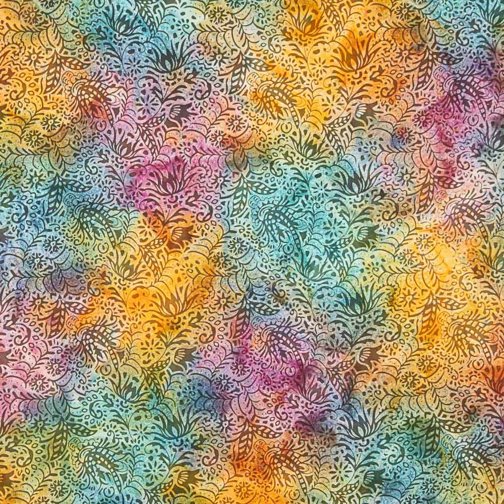 Popelín Batik Malabo Multicolor - Ribes y Casals