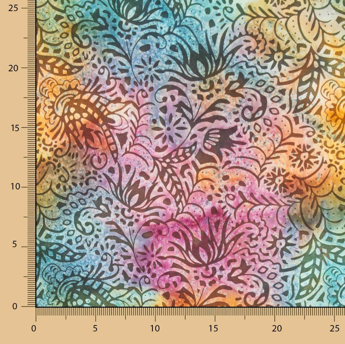 Popelín Batik Malabo Multicolor - Ribes y Casals