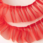 Cinta Plisada Garrucha 6 cm Roja - Ribes y Casals