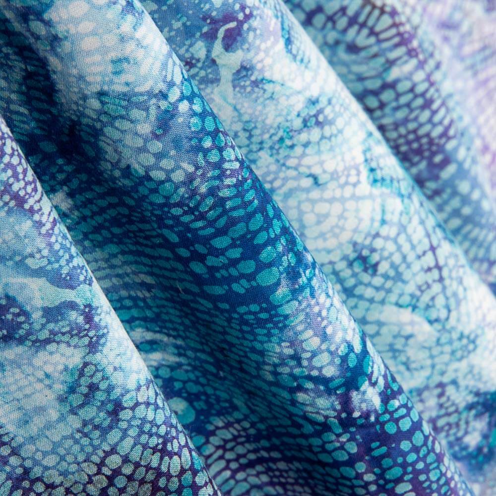 Popelín Batik Yuba Azules - Ribes y Casals