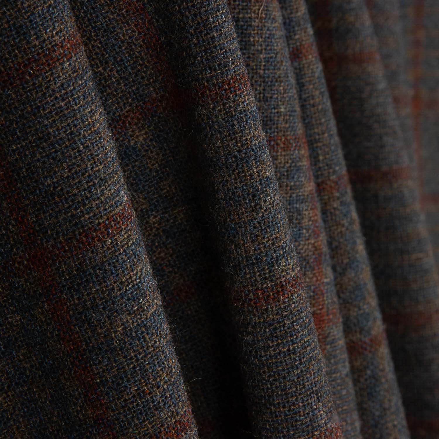 Lana Poncho Cuadros Rojo - Ribes y Casals