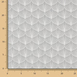 Percal Algodón Estampado Hojas Gris Fondo Blanco - Ribes y Casals