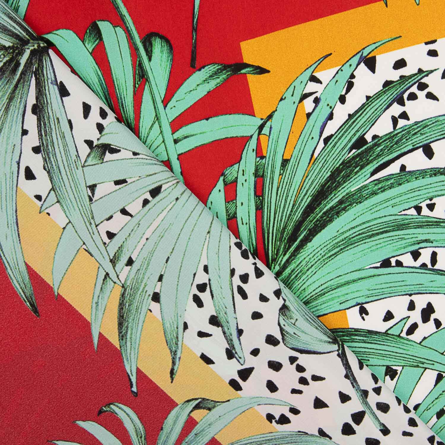 Satén Poliéster Estampada Safari Tropical - Ribes y Casals