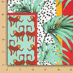 Satén Poliéster Estampada Safari Tropical - Ribes y Casals