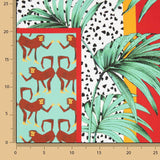 Satén Poliéster Estampada Safari Tropical - Ribes y Casals