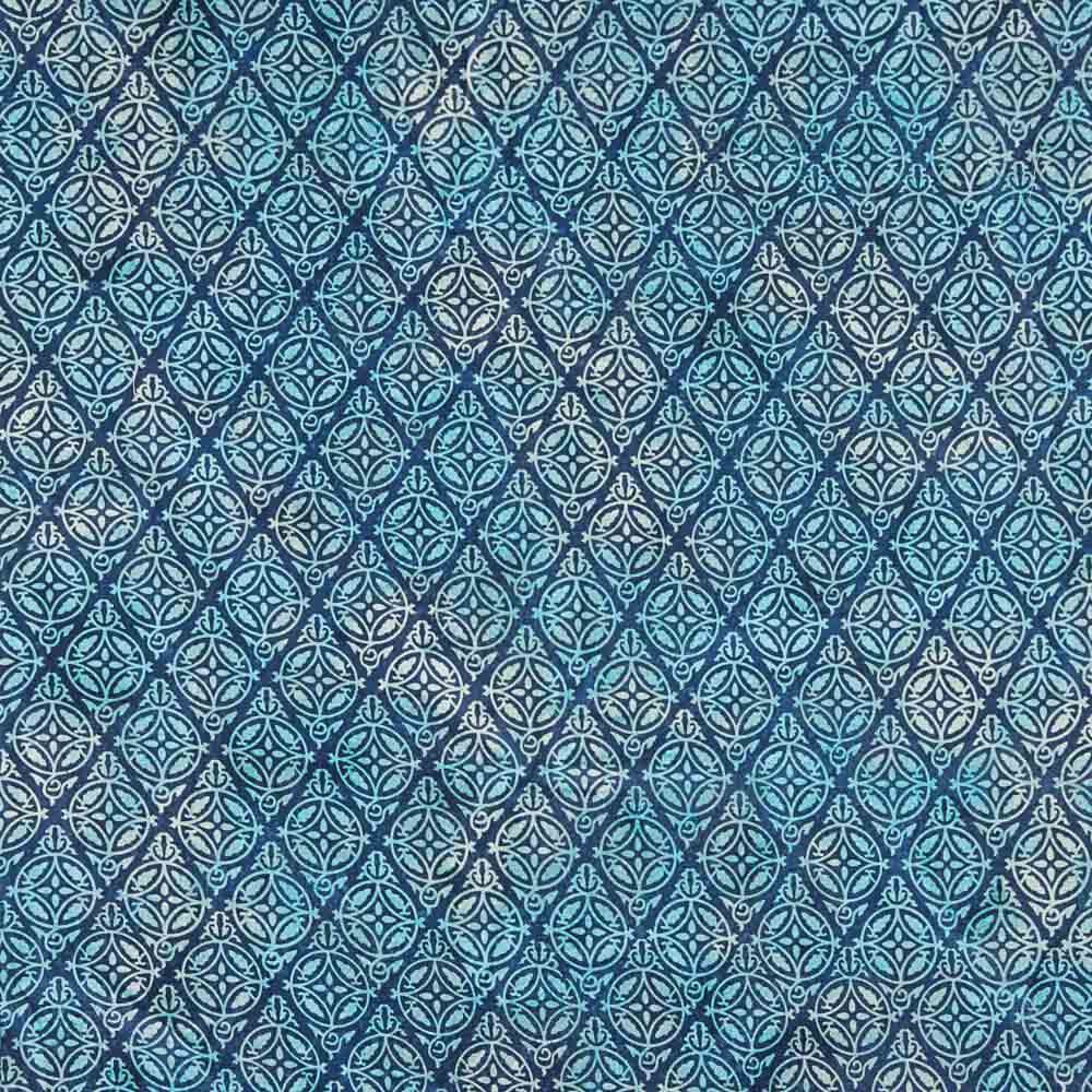 Popelín Batik Nairobi Azul - Ribes y Casals