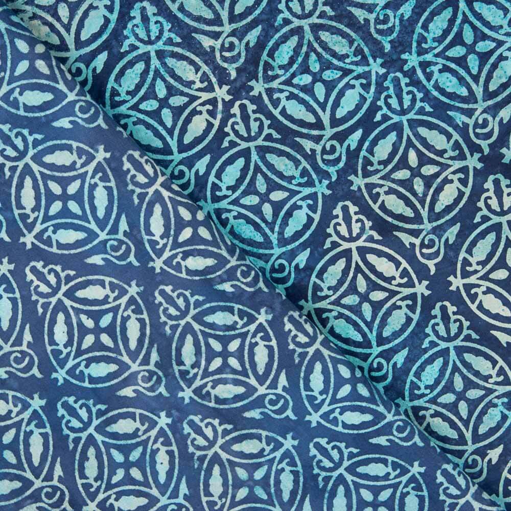 Popelín Batik Nairobi Azul - Ribes y Casals