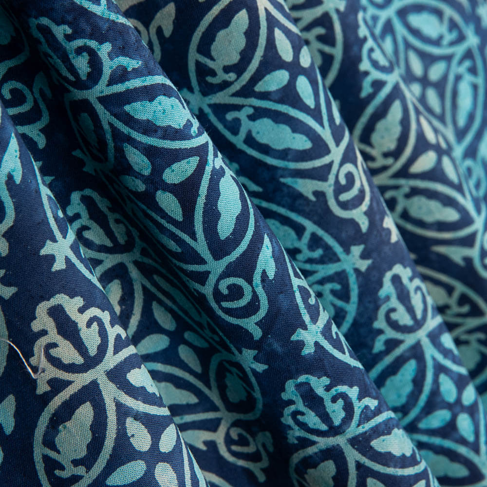 Popelín Batik Nairobi Azul - Ribes y Casals