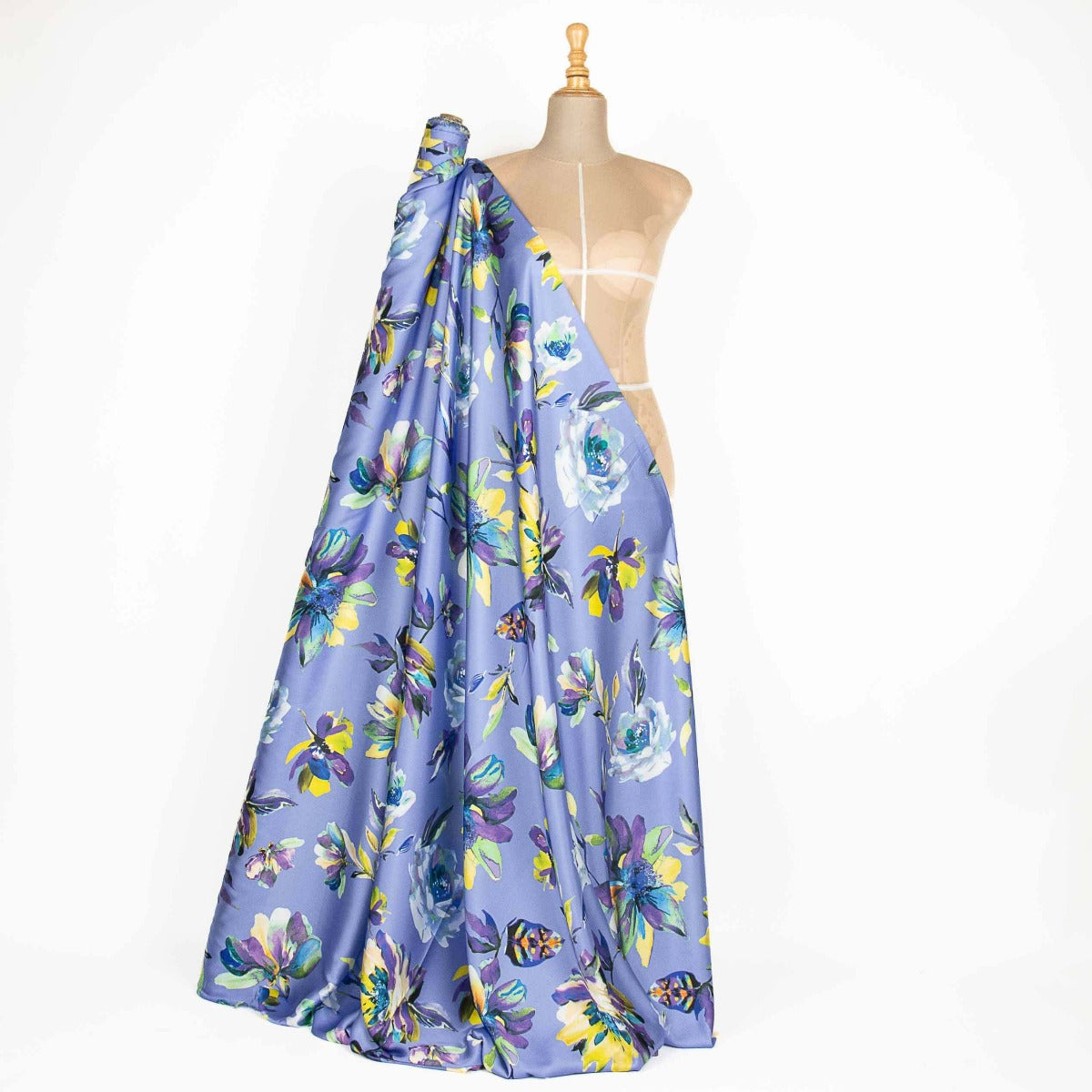 Satén Estampado Maylin Lila - Ribes y Casals