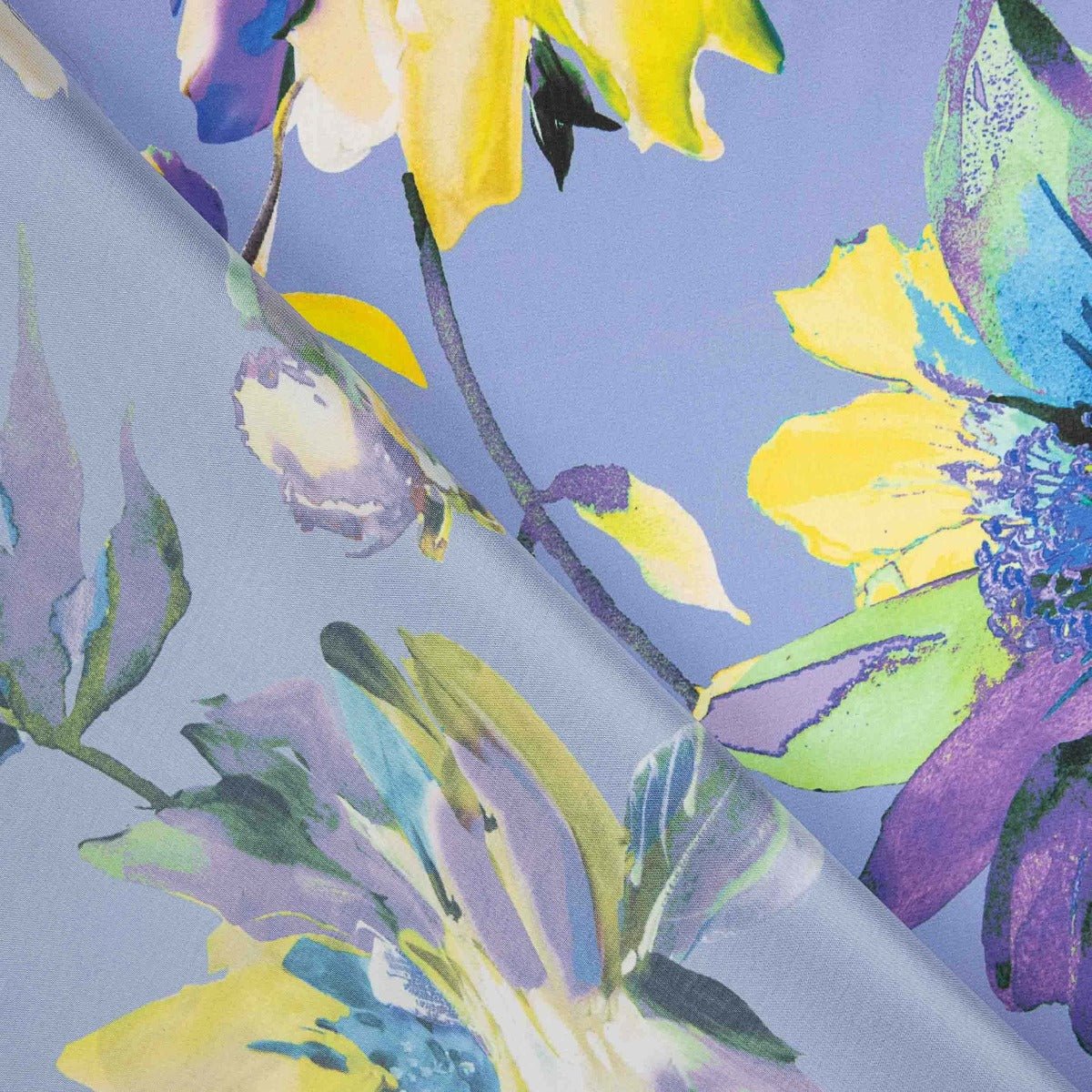 Satén Estampado Maylin Lila - Ribes y Casals