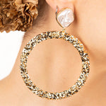 Pendientes Flamencos Aro Texturizado - Ribes y Casals