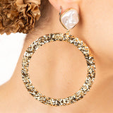 Pendientes Flamencos Aro Texturizado - Ribes y Casals