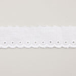 Tira Batista Bordada Blanca Modelo 11788 – 25 mm - Ribes y Casals