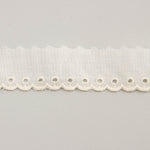 Tira Batista Bordada Crudo Modelo 11788 – 25 mm - Ribes y Casals