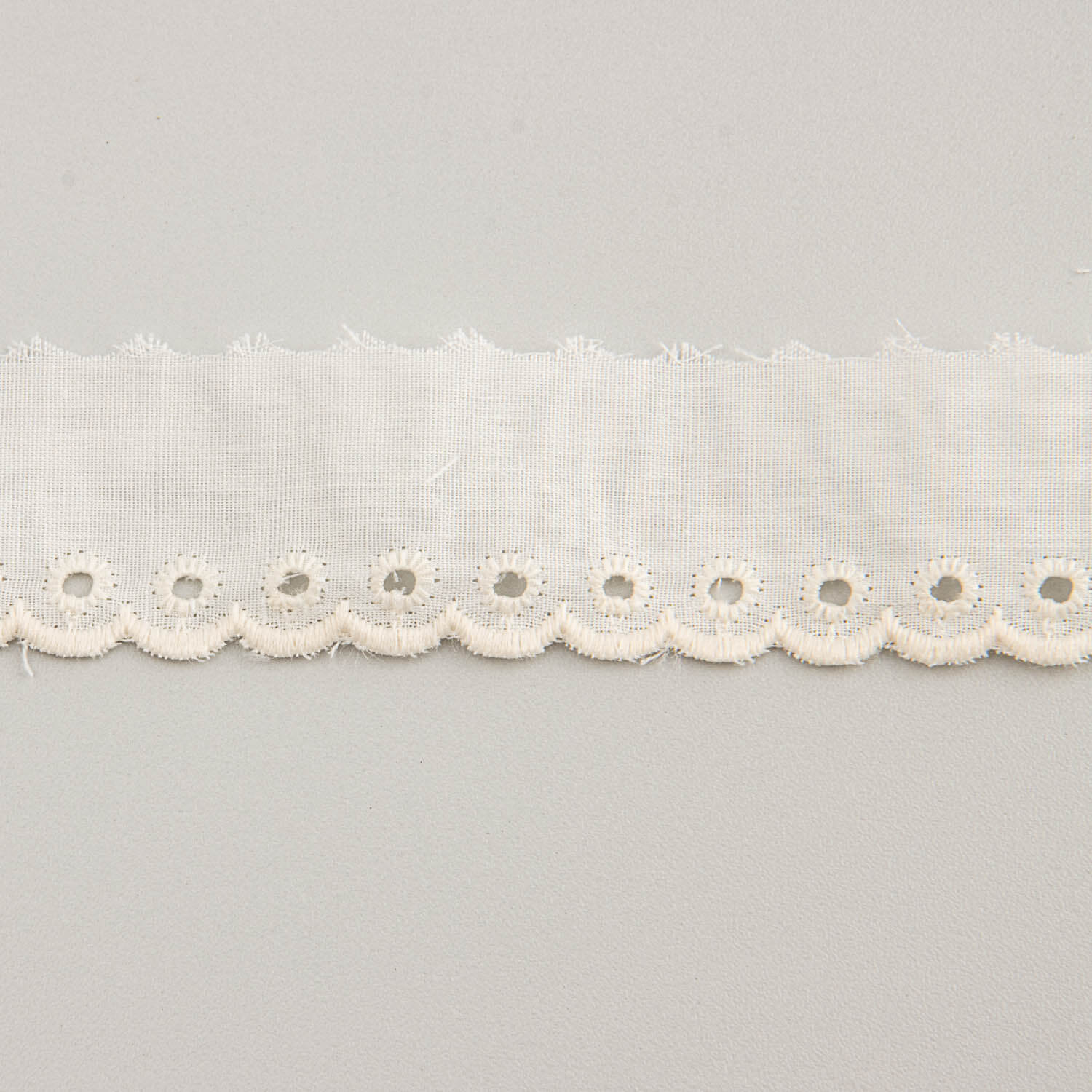 Tira Batista Bordada Crudo Modelo 11788 – 25 mm - Ribes y Casals