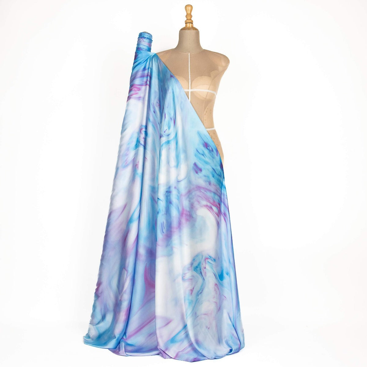 Satén Estampado Sixteen Morado - Ribes y Casals