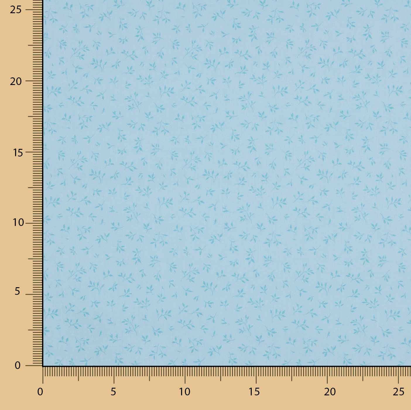 Percal Estampado Leaves Azul - Ribes y Casals