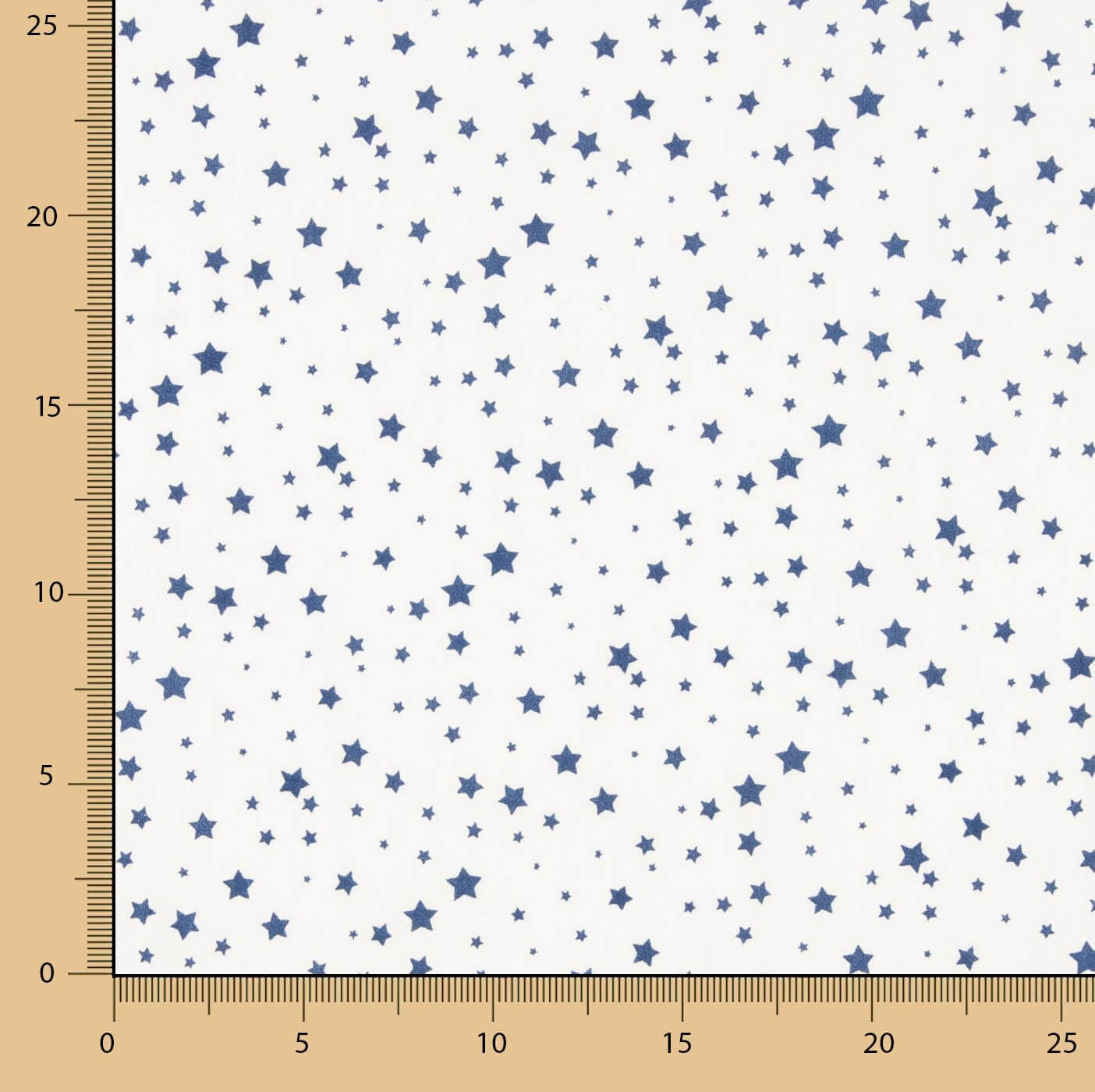 Percal Algodón Estampado Estrellas Fondo Blanco - Ribes y Casals