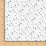 Percal Algodón Estampado Estrellas Fondo Blanco - Ribes y Casals