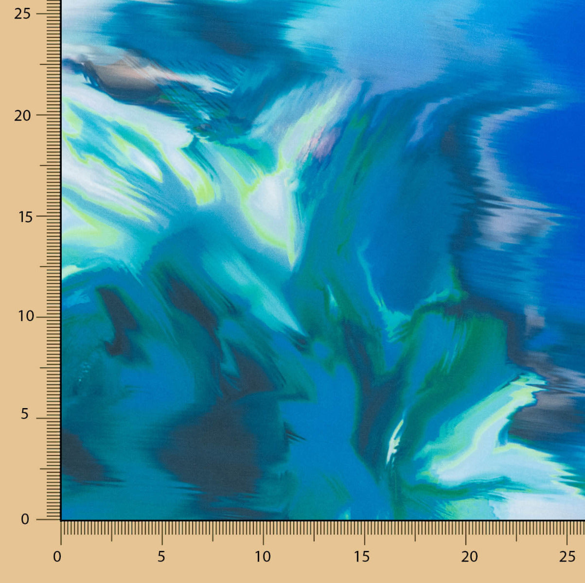 Satén Estampado Splash Azul - Ribes y Casals