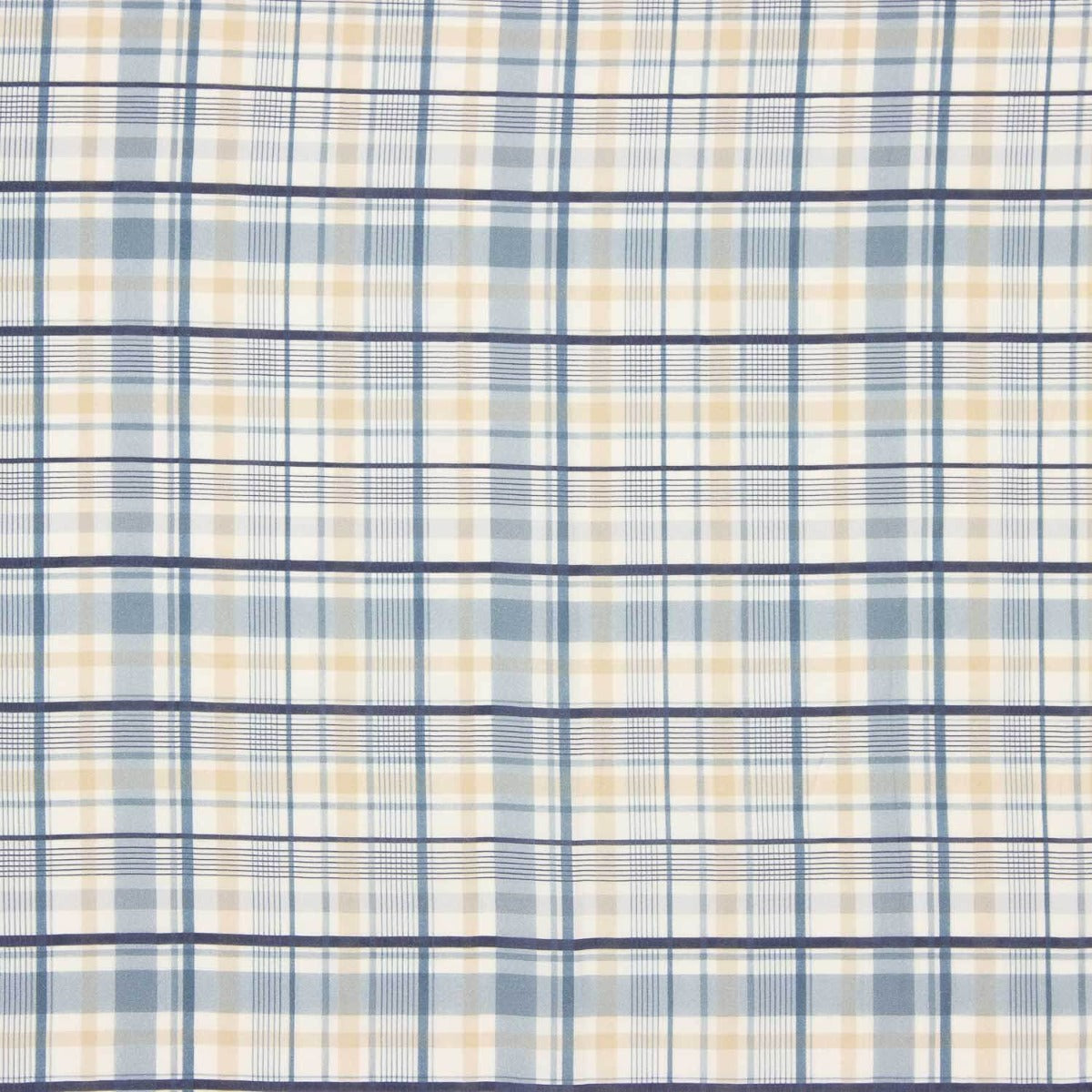 Voile Algodón Check Breeze Blue - Ribes y Casals