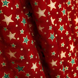 Popelín Navidad Estrellas Rojo - Ribes y Casals