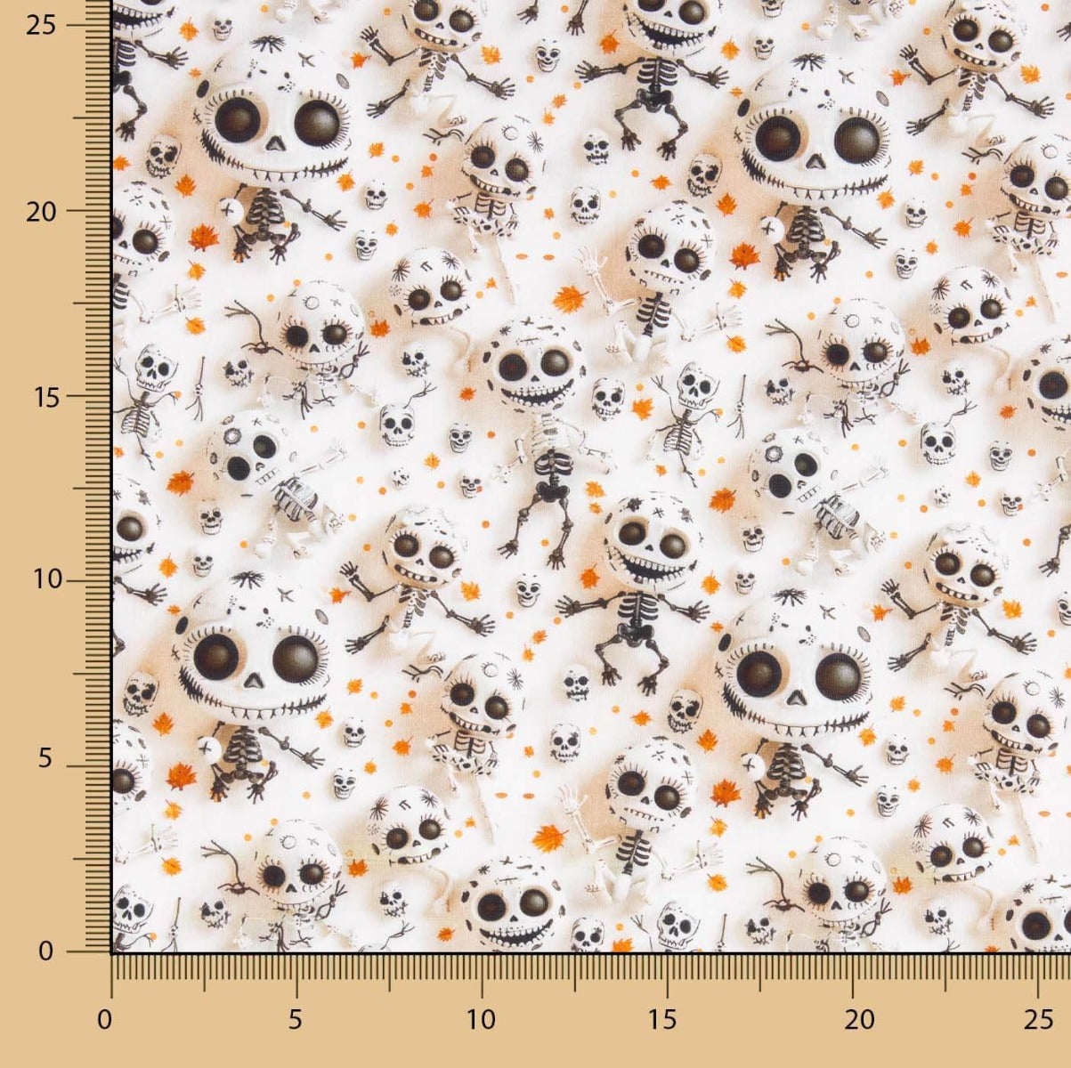 Popelín Algodón Skeleton - Ribes y Casals