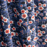 Percal Algodón Estampado Floral Fondo Azul - Ribes y Casals