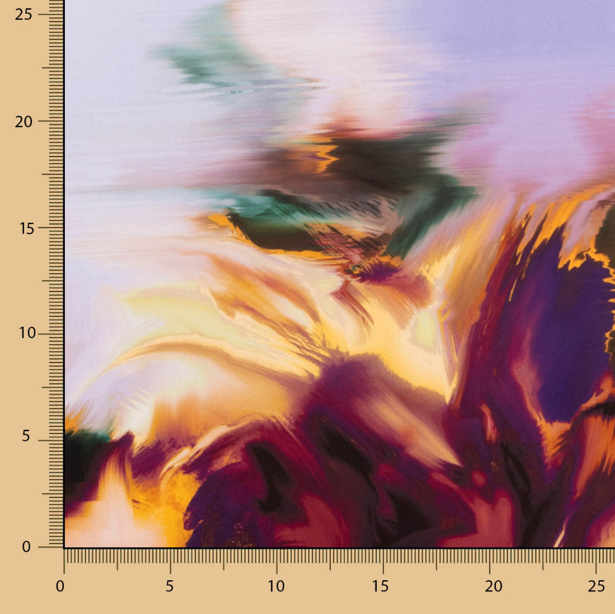 Satén Estampado Splash Morado - Ribes y Casals