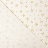 Popelín Estampado Copos de Oro Natural - Ribes y Casals