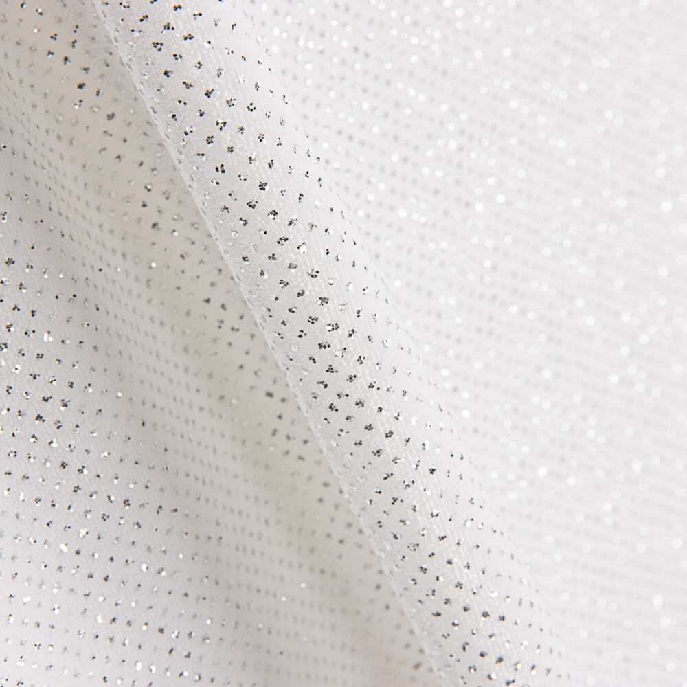 Terciopelo Elástico Glitter Blanco - Ribes y Casals