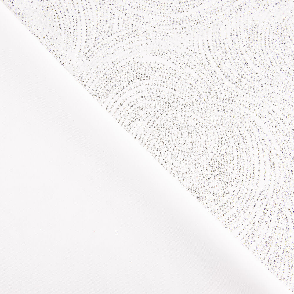 Terciopelo Elástico Glitter Geo Blanco - Ribes y Casals