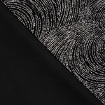 Terciopelo Elástico Glitter Geo Negro - Ribes y Casals